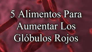 5 Alimentos Para Aumentar Los Glóbulos Rojos [upl. by Kraska]