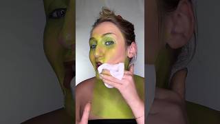 take off my makeup with me💚 makeupshorts shrek makeupartist shrekmakeup [upl. by Hsirt]