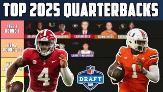 Top 2025 QUARTERBACK Tiers 20  NFL Draft Prospects [upl. by Og]