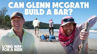 Glenn McGrath Attempts to Build a Beach Bar with Beau Miles [upl. by Roddy329]