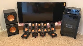 Small Room amp BIG SOUND Sony 85 inch 4K TV w Dolby Atmos Klipsch 722 Reference Premiere [upl. by Cade]