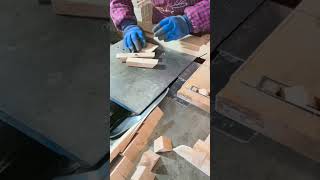 Triangle shape wood cutting process woodworking [upl. by Nordna403]