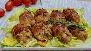 COSCE DI POLLO RIPIENE ALLA TIROLESE MORBIDISSIME E BUONISSIME  FRANCESKA CHEF  stuffed chicken [upl. by Cyrille]