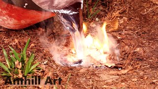 Casting a Yellowjacket Nest with Molten Aluminum [upl. by Llemrej]