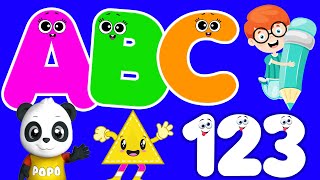 Learn ABC Phonics Shapes Numbers Colors  Preschool Learning Videos For 3 Year Olds  kidsvideos [upl. by Ranique]