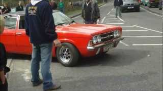 Ford Cortina Coupe and Daimler Sovereign leaving Wheels Day 2012 [upl. by Riffle771]