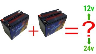 12  volt  batteries  series  and  parallel  connection  two batteries in series [upl. by Sherl]