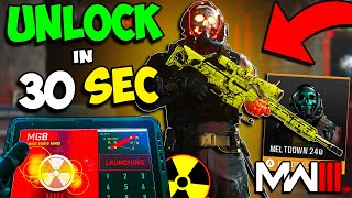 How to UNLOCK the MW3 ☢️NUKE SKIN☢️ in just 30 SECONDS 100 Nuke Completion MW3 GLITCH [upl. by Nike691]