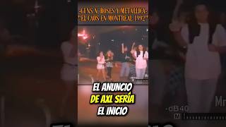 AXL ROSE ABANDONA el ESCENARIO en MONTREAL 1992 musica rock gunsnroses axlrose metallica [upl. by Cilurzo]