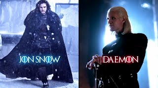 Jon Snow Vs Daemon Targaryen Edit [upl. by Eilliw]