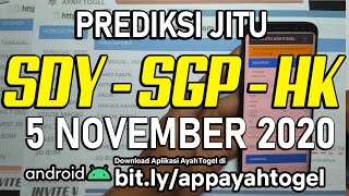 PREDIKSI JITU SGP HK SYDNEY HARI INI 5 NOVEMBER 2020  RUMUS AYAHTOGEL [upl. by Einohpets866]