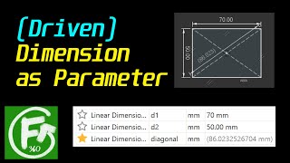 Fusion 360  Driven Dimension as Parameter [upl. by Helbon]