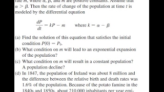 Consider a population P  Pt with constant relative birth [upl. by Broder]