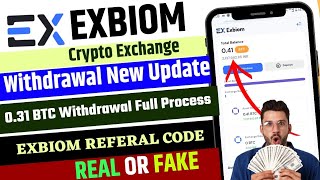 exbiom withdrawal।how to withdraw exbiom।exbiomcom withdrawal।exbiom real or fake।exbiom kya hai [upl. by Ajiak]