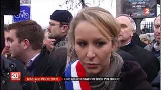 Manif pour tous  Marion Marechal Le Pen interview France2 130113 [upl. by Droflim]