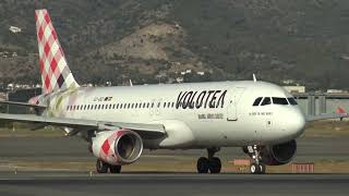 Volotea Airbus 320 ECOEI Taxing Malaga LEMG [upl. by Airdnaxila]