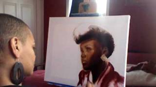 Painting Janelle Monáe by Tatyana Fazlalizadeh [upl. by Raimondo]