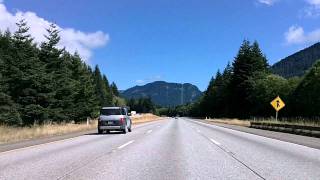 Driving I90 Through the Washington Cascades Snoqualmie Roslyn [upl. by Nibroc]