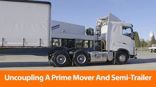 Uncoupling A Prime Mover And Semi Trailer  Safety Training Video [upl. by Natan581]