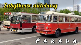 Parada zabytkowych autobusów Warszawa 13052023 [upl. by Odrude]