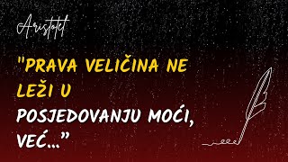 quotRazlika između zla i dobra nije u onome što činimo većquot  Aristotel Citati i Mudre Izreke [upl. by Nnylyahs]