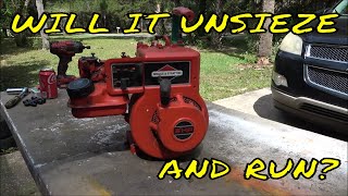 Locked Up 3HP Briggs And Stratton Engine Can We Get It To Run [upl. by Oirasec]