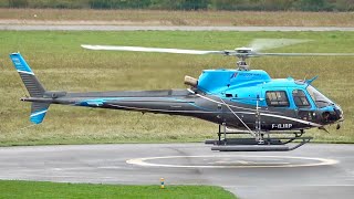 Airbus Helicopters H125 AS350 B2  Startup amp Takeoff at Nancy Airport aviation helicopter cool [upl. by Servais]