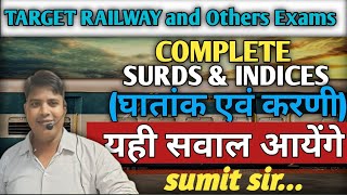 Complete Surds and indices in 20min by sumit sir [upl. by Tihom]