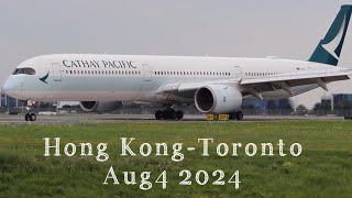 Hong KongToronto Cathay A350K Landing In Toronto videos [upl. by Ezarras]