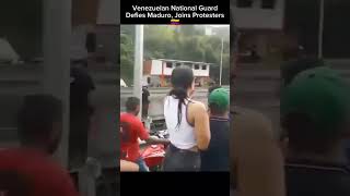 Venezuelan National Guard Joins Protesters 🇻🇪 [upl. by Anyer]