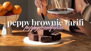 PEPPY BROWNIE  Unsuz Rafine Şekersiz Glutensiz Brownie peppymutfakta [upl. by Kcirad]