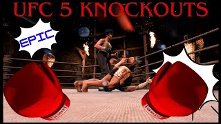 CRAZY UFC KNOCKOUTS  UFC 5 [upl. by Lhamaj229]