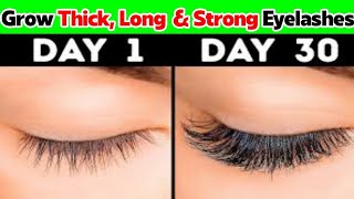 Quick and easy Ways to Grow Long Eyelashes in 30 Days [upl. by Elene]