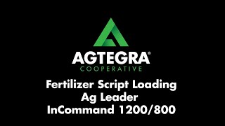 Ag Leader InCommand 1200800 Monitor Fertilizer Prescription Loading Tutorial [upl. by Naamana]