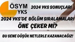 👉 2024 YKS BÖLÜM SIRALAMALARI ÖNE ÇEKER Mİ  BU SENE DÜŞÜK NETLERLE KAZANACAĞIZ 2024yks yks2024 [upl. by Strohben490]