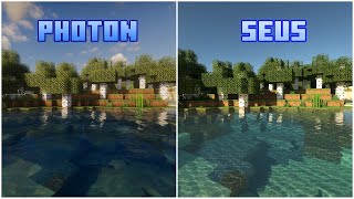 Photon vs SEUS  Shader Comparison [upl. by Yedsnil585]