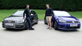 Audi S3 vs Golf R  With James amp Harry [upl. by Trofmoc]