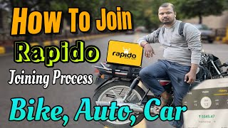 How To Join Rapido  Rapido Bike Taxi Auto  Car  Rapido Full Joining Process rapido biketaxi [upl. by Lybis917]