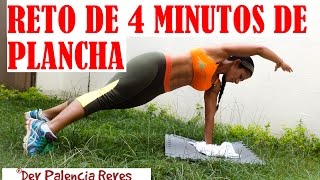 RETO DE PLANCHA ABDOMINAL  4 minutos  Rutina 387  PLANCHAS PARA ABDOMEN PLANO  Dey Palencia [upl. by Jea]