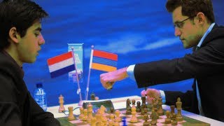 2012 Tata Steel Chess  Anish Giri vs Levon Aronian [upl. by Rotsen]