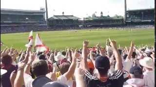 Barmy Army  Mitchell Johnson Golden Duck Sydney SCG Ashes 2010 [upl. by Gaither]