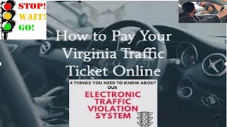 How To Pay Traffic Violation Ticket Fine Online USA Virginia [upl. by Gan]