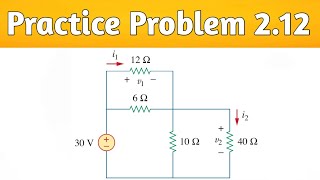 Practice Problem 212  Find amp Calculate V1V2i1i2 and power dissipated in resistors Urdu amp Hindi [upl. by Nallak]