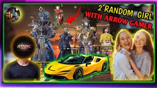 Two Random Girl With X Suite Prank Video With ArrowGamer 4K Subscriber Royal Pass Giveaway Start [upl. by Nebe]