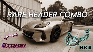 2022 BRZ HKS EL Header Install  Tomei Overpipe wCorsa Exhaust💨 [upl. by Yelyr]