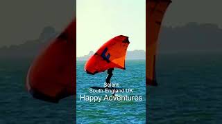 Hydrofoil Surfing Solent South England UK happyadventures vanlifetravelvlog hydrofoilsurfing [upl. by Willms]