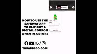 How to use the Safeway app to clip out a digital coupon when in a store [upl. by Eitra]