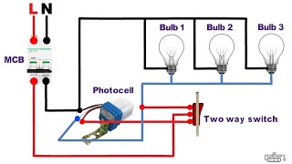 photocell sensor bypass circuit in two way switch [upl. by Chemosh]