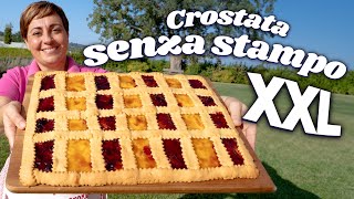 CROSTATA XXL SENZA STAMPO Ricetta Facile  Fatto in Casa da Benedetta [upl. by Palla]