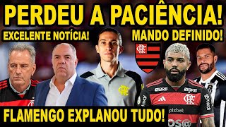 FLAMENGO PERDEU A PACIÊNCIA E EXPLANOU TUDO EXCELENTE NOTÍCIA PARA NAÇÃO MUDANÇA NO TIME MENGÃO [upl. by Vasily]